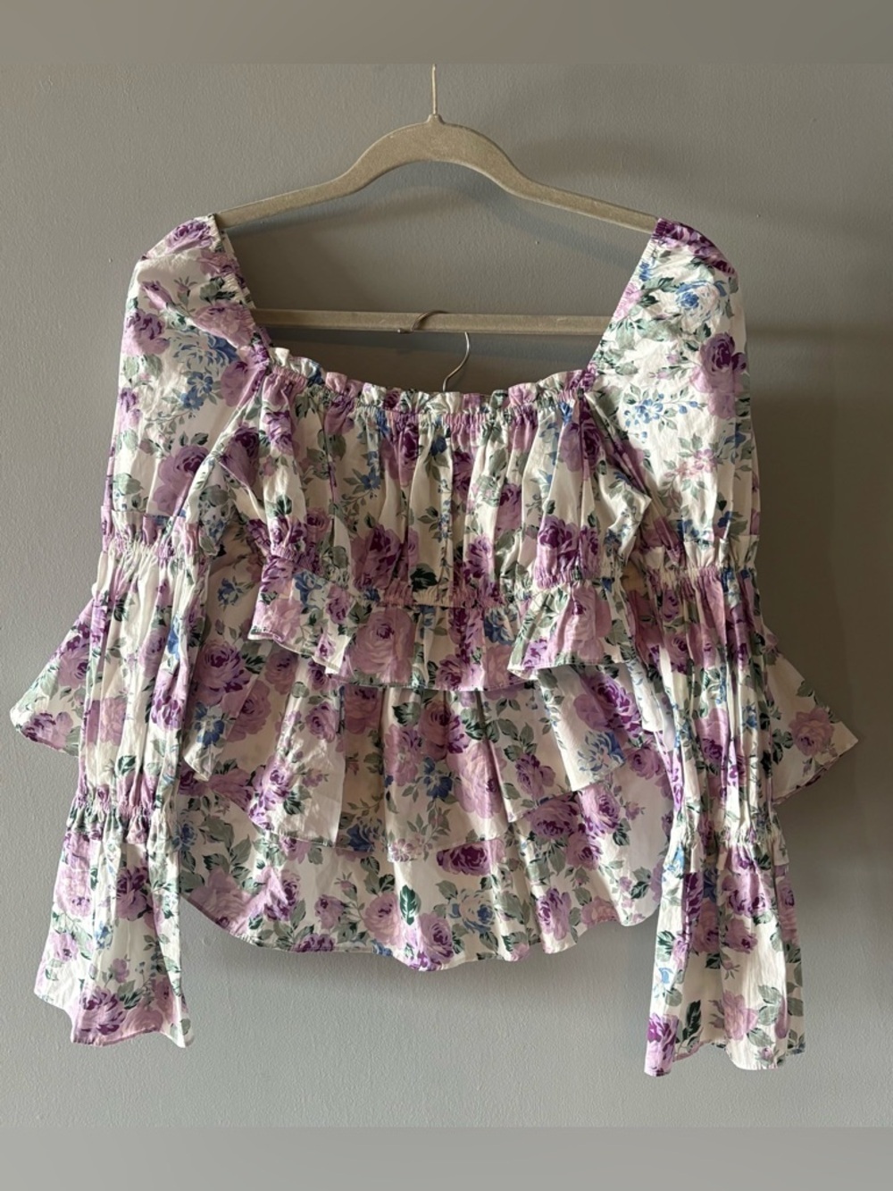 Rays for Days Floral Two-Piece Set in Lavender & White - Picture 9 of 10